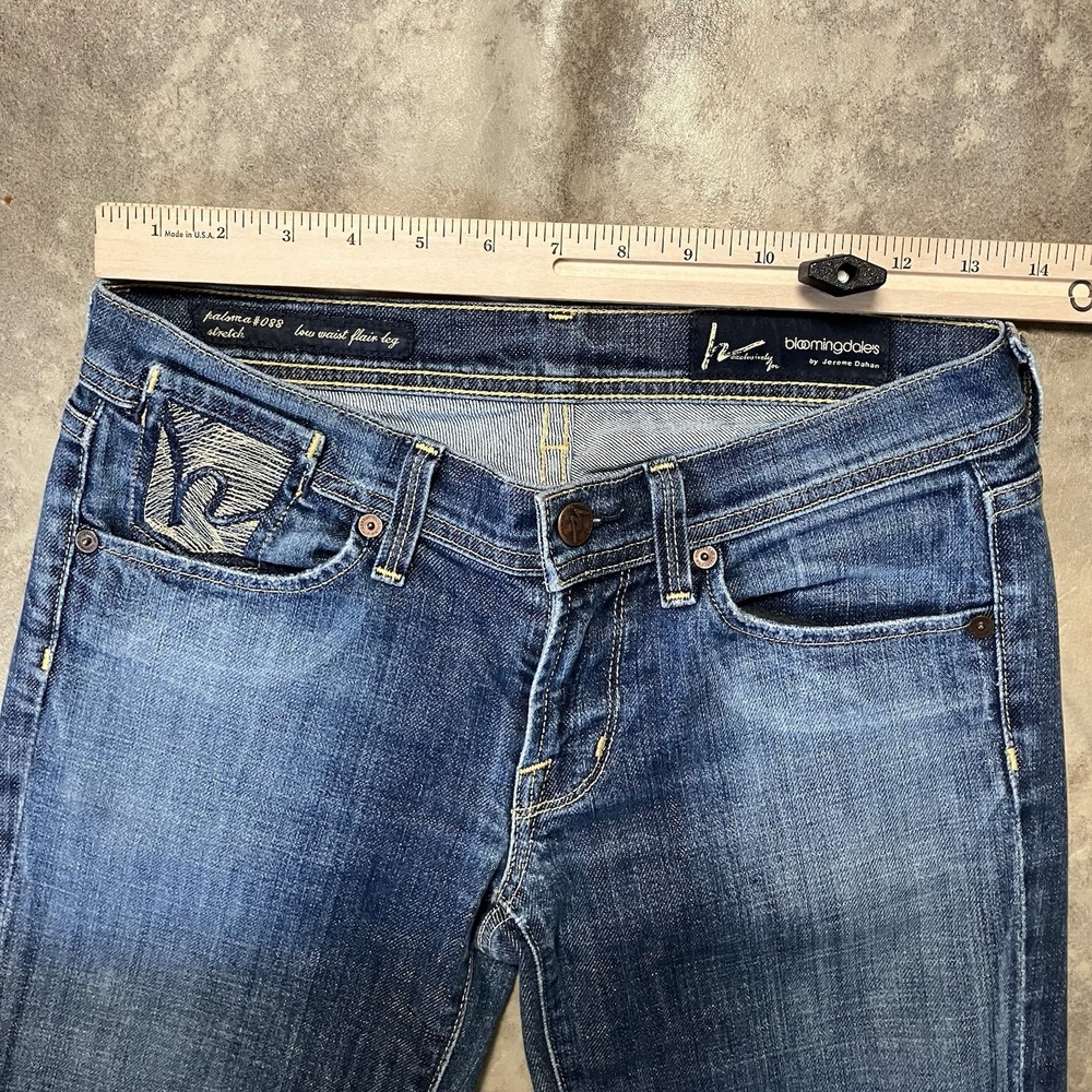 Citizens of humanity jeans Womens Size 27 Blue Stretch Low Waist Flair Leg Y2K - Picture 2 of 16